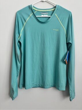 Columbia Teal Long Sleeve Performance Shirt NWT
